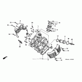 Схема узла: Перед. головка цилиндра для Honda VT1100 Shadow Spirit