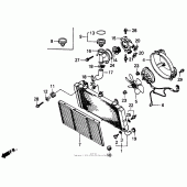 Схема узла: Радиатор для Honda ST1100 Pan-European