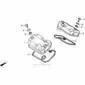 Схема вузла: Клапанна кришка для Honda NT650 Hawk GT