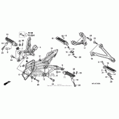 Схема вузла: Підніжки для Honda CBR1000 CBR1000RR (ABS) Fireblade