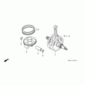 Схема вузла: Колінчастий вал & Поршень для Honda CRF250 CRF250R