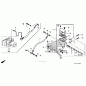 Схема узла: Задний тормозной цилиндр для Honda FSC600 Silver Wing