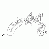 Схема вузла: Заднє крило (VT1100C) для Honda VT1100 Shadow