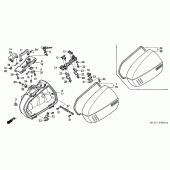 Схема узла: Saddle bag для Honda ST1300 Pan-European