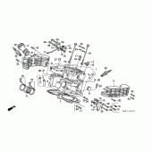 Схема узла: Головка цилиндра (REAR) для Honda VT1100 Shadow