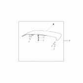 Схема вузла: Top box spoiler achilles black met для Honda ST1300 Pan-European