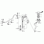 Схема узла: Задний тормозной цилиндр (CB600F/F3) для Honda CB600F Hornet