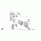 Схема вузла: Передній гальмівний супорт для Honda XR650