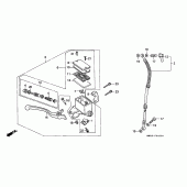 Схема узла: Передний тормозной цилиндр для Honda VT1100 Shadow