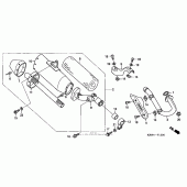 Схема узла: Выхлопная система ( 04) для Honda CRF250 CRF250R
