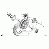 Схема вузла: Заднє колесо для Honda CMX300 Rebel