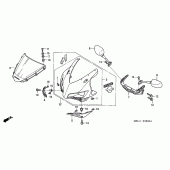Схема вузла: Передній обтічник (CBR1000RR4 / 5) для Honda CBR1000 CBR1000RR Fireblade