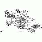 Схема вузла: Задня головка циліндра для Honda VT1100 Shadow