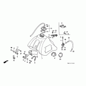 Схема вузла: Паливний бак для Honda XR600