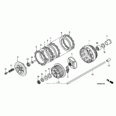 Схема вузла: Зчеплення для Honda VTX1300