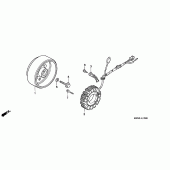 Схема узла: Генератор для Honda NX650 Dominator