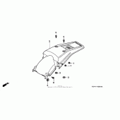 Схема вузла: Заднє крило для Honda XR400