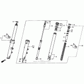 Схема вузла: Вилка передньої осі для Honda CBR600 CBR600F3