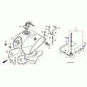 Схема узла: Топливный бак (XL125V1/2/3/4/5/6) для Honda XL125 Varadero