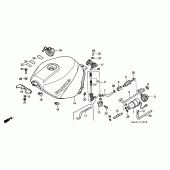 Схема узла: Топливный бак для Honda CBR600 CBR600F Hurricane