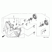 Схема вузла: Фара для Honda CBR600 CBR600F