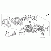 Схема вузла: Панель приладів (1) для Honda CBR900RR CBR900RR Fireblade