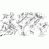 Схема вузла: Вихлопна система (1) для Honda VFR800 Interceptor