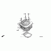 Схема вузла: Циліндр для Honda XR650