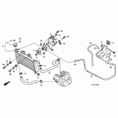 Схема узла: Радиатор для Honda XL125 Varadero