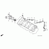 Схема узла: Термостат для Honda CBR600 CBR600F