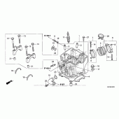 Схема вузла: Головка циліндра для Honda CRF250 CRF250X