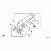 Схема вузла: Заднє крило для Honda CRF250 CRF250R