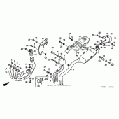 Схема вузла: Вихлопна система (05-) для Honda CBR600 CBR600RR