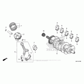 Схема вузла: Колінчастий вал & Поршень для Honda CBR600