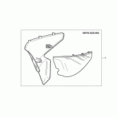 Схема вузла: Кришка бічна set для Honda VT600 Shadow VLX