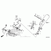 Схема узла: Выхлопная система для Honda NC700