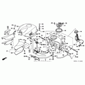 Схема узла: Топливный бак для Honda CBR600 CBR600RR