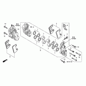 Схема вузла: Передній гальмівний супорт для Honda CB1300 Super Four