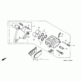 Схема узла: Задний тормозной суппорт для Honda GL1500 Valkyrie Interstate