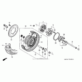 Схема вузла: Заднє колесо (vtx1800s) для Honda VTX1800