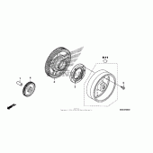 Схема узла: Привод стартера для Honda VFR1200 VFR