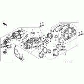 Схема вузла: Панель приладів (1) для Honda CBR600 CBR600F
