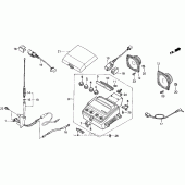 Схема вузла: Gl1500i radio для Honda GL1500 Gold Wing Interstate