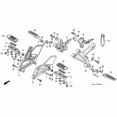 Схема узла: Подножки для Honda CBR600 CBR600F