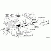 Схема вузла: Stripe + mark (1) для Honda CBR1000 CBR1000RR (ABS) Fireblade