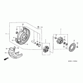 Схема узла: Заднее колесо для Honda VT750 Black Widow