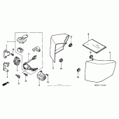 Схема вузла: Бічний обтічник для Honda VT750 Shadow Deluxe