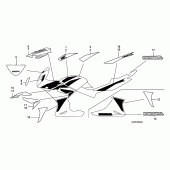 Схема узла: Mark/stripe (CBR125RW8) для Honda CBR125