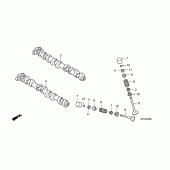 Схема вузла: Шток & Клапан для Honda CB1000 CB1000R