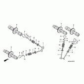 Схема узла: Распредвал и Клапан для Honda VF750 Magna